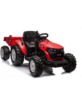 Lean Cars HC-306 Punane Aku Traktor koos 24V Haagisega