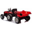 Lean Cars HC-306 Raudona Baterija Traktorius su 24V Priekaba