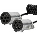 Spiralinis kabelis sunkvežimio priekabai 2x 7 kontaktų, N tipo, 5m, 24v amio-04379