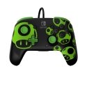 PDP REMATCH: 1-Up Glow in the Dark Черный, Зеленый USB Геймпад Аналоговый/цифровой Nintendo Switch, 