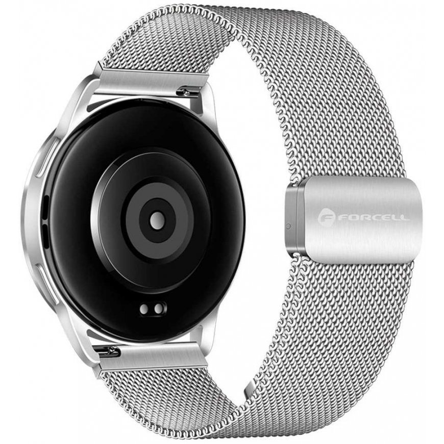 Strap for Samsung Galaxy Watch Forcell F-Design FS11 magnetic steel, 22 mm, silver