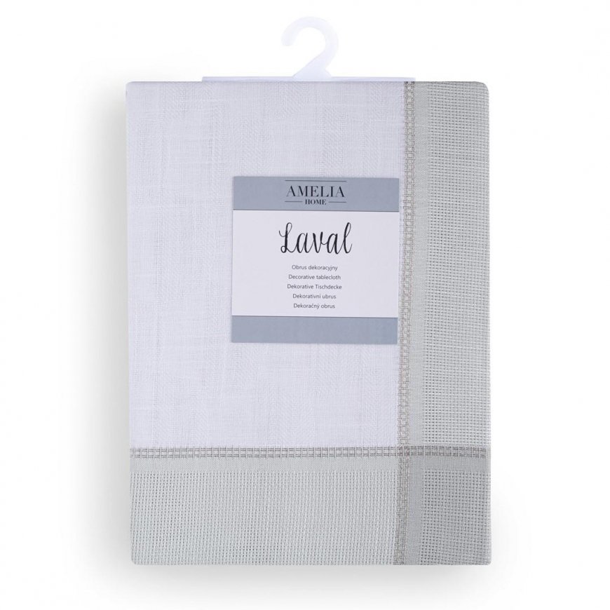 AmeliaHome TCLOTH/AH/LAVAL/White+Blue/140X400 – 4