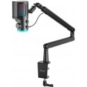 FIFINE AmpliGame TAM6 wired microphone with stand and RGB lighting | USB FIFINE AmpliGame TAM6 wired microphone with stand and RGB lighting | USB