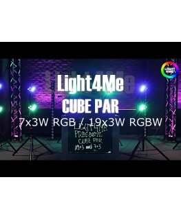 LIGHT4ME CUBE PAR 7X3W Spotlight Par - Valaisintekniikka