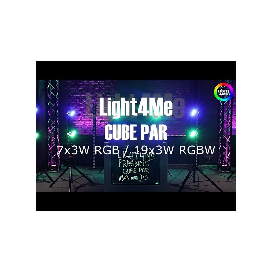 LIGHT4ME CUBE PAR 7X3W Spotlight Par - Valaisintekniikka