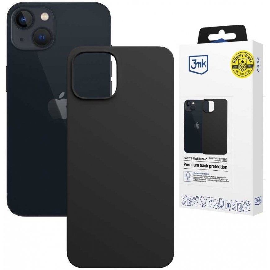 Чехол 3MK Hardy MagSilicone для Apple iPhone 15 Plus графит