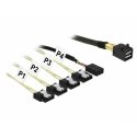 DeLOCK 85732 SAS-kaabel 1 m Must, Roheline DeLOCK 85732 SAS-kaabel 1 m Must, Roheline