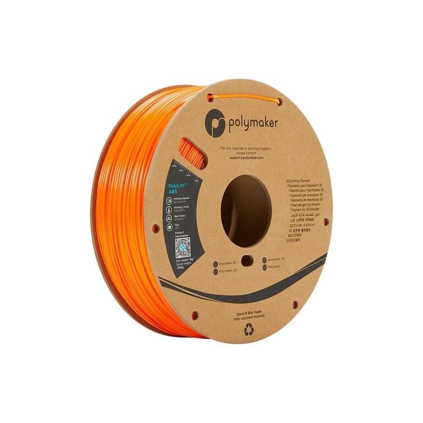Plastikas Polymaker PolyLite ABS - 1,75 mm - 1 kg - Oranssi
