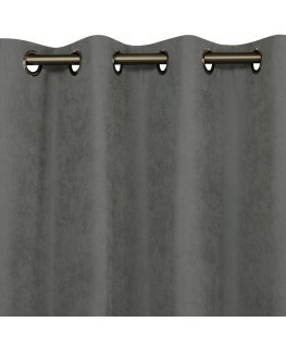 Aizkars MILANA, pelēkā krāsā, klasiskā zelta krāsā, metāla cilpiņas, šenila, 560x225, HOMEDE