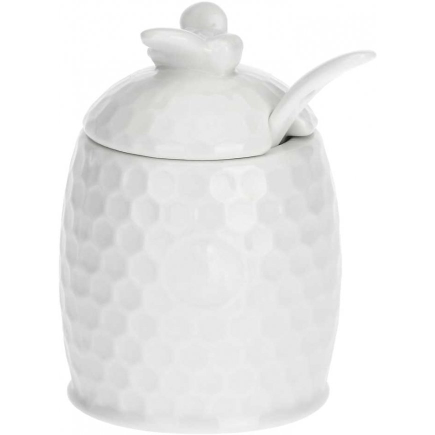 BALTA PORCELĀNA APEREGINA Cukrinē ar karoti 6,5 cm
