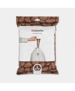Brabantia 138645 šiukšlių maišas 45 L Balta 40 vnt