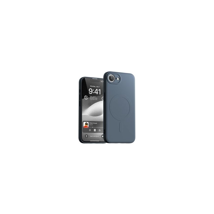 Etui Mercury Semi-Silicone MagSafe do iPhone 16e granatowy