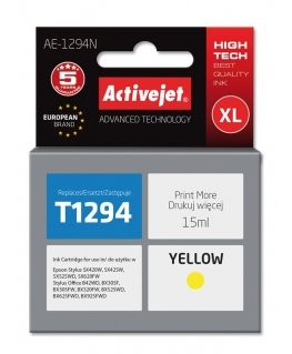 Activejet AE-1294N tindikassett 1 tk Kokkusobiv High (XL) Yield Kollane