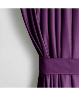 AmeliaHome CURT/AH/VELVET/PLEAT/PLUM/140X245/1PC