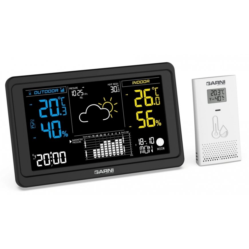 GARNI 618B Precise musta, Valkoinen LCD DC/akku – 2