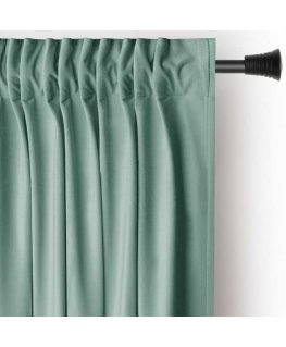 Curtains in VELVET mint color, classic striped style, material type - textile velvet 140x245 AmeliaHome