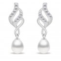 Brilio Silver Elegantne hõbedane ehtekomplekt tsirkoonide ja pärlitega SET267W (kõrvarõngad, kaelakee) Brilio Silver Elegantne hõbedane ehtekomplekt tsirkoonide ja pärlitega SET267W (kõrvarõngad, kaelakee)