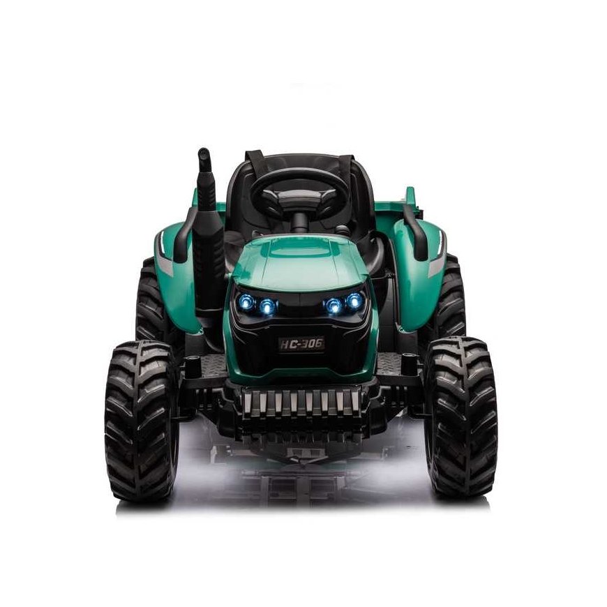 Lean Cars HC-306 Battery-powered tractor with trailer Dark green 24V – 3