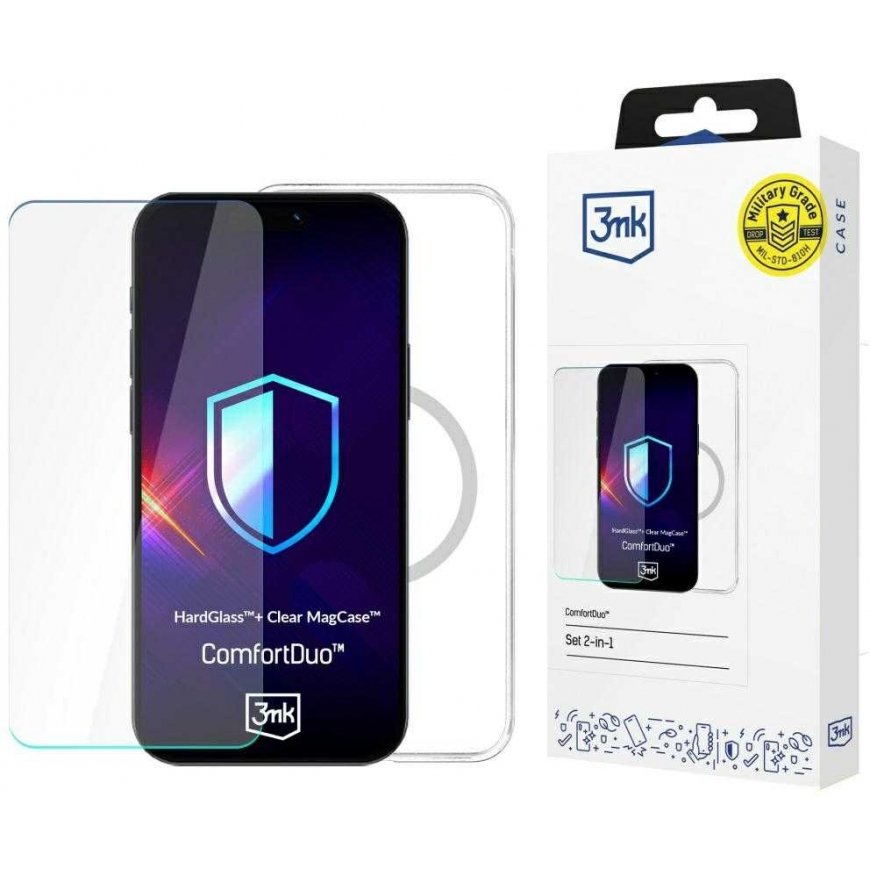 Dėklas Rinkinys 3MK ComfortDuo Clear MagCase do Samsung Galaxy S25 Ultra