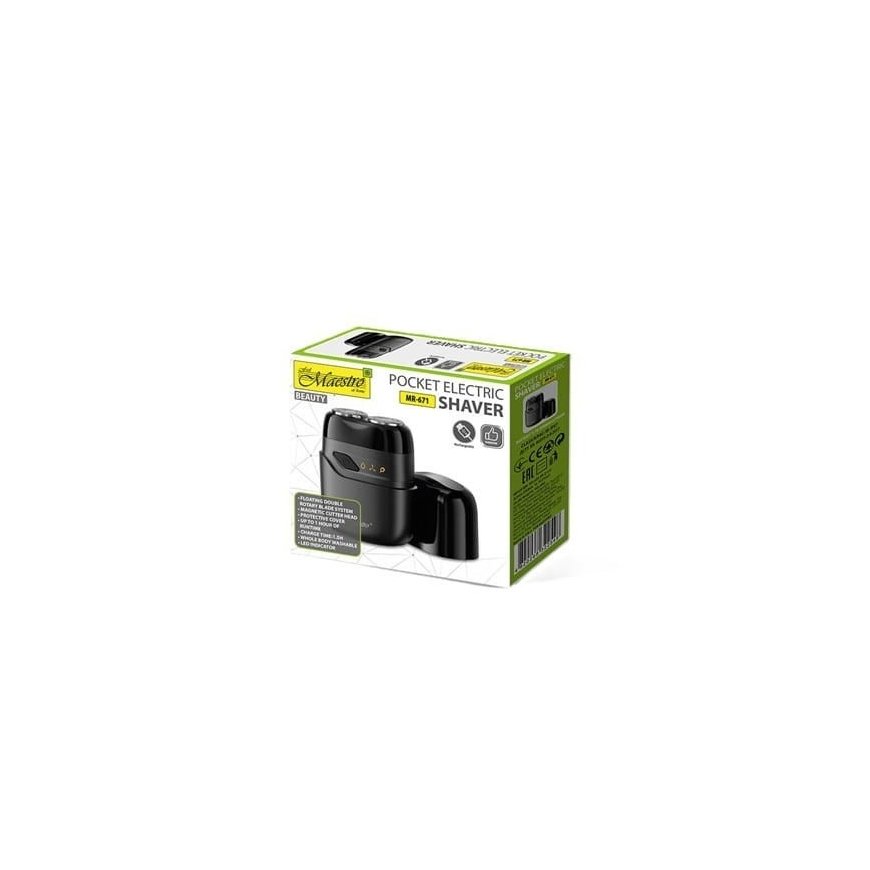 MAESTRO MR-671 USB kelioninis elektrinis skustuvas – 2