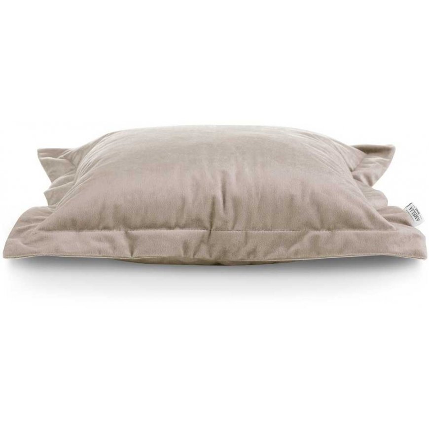 Dekoratīvais spilvendrāna VELVET smilšu krāsā glamūrīgs aksoms 50x70 ameliahome – 2
