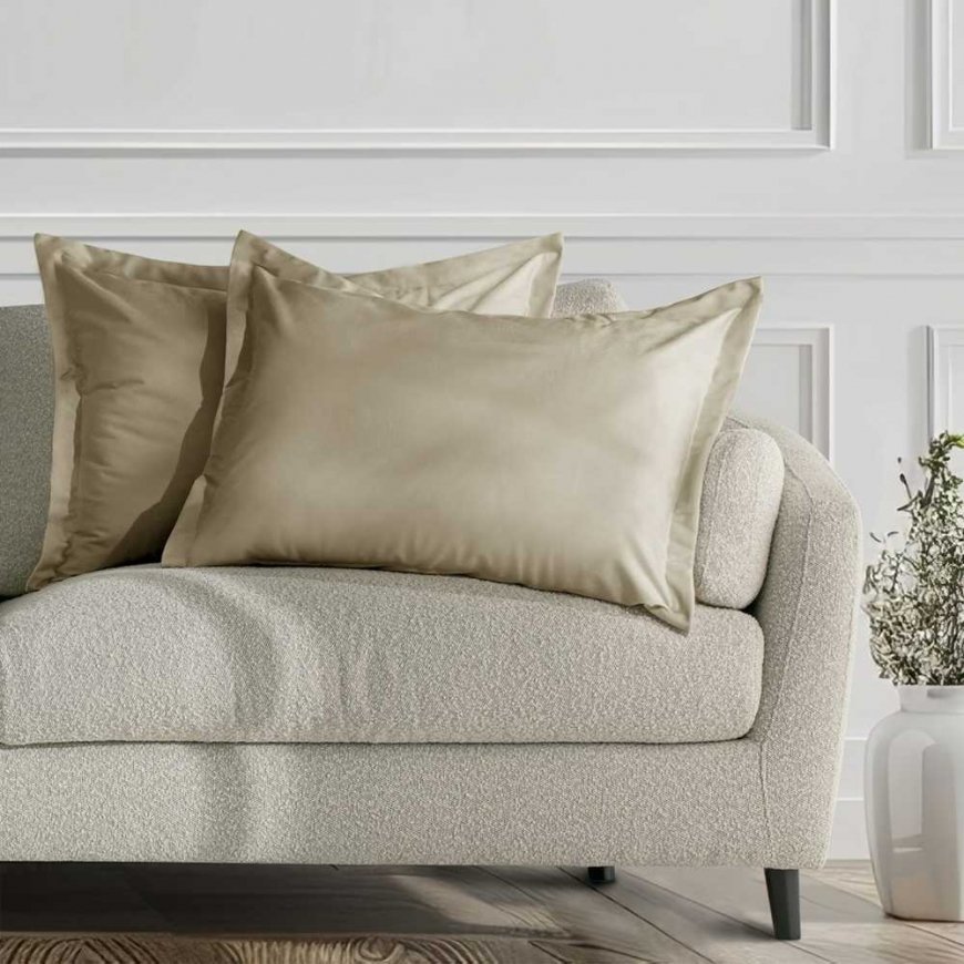 Dekoratiivinen tyynynpäällinen VELVET hiekanvärinen glamour-veluuri 50x70 ameliahome – 3
