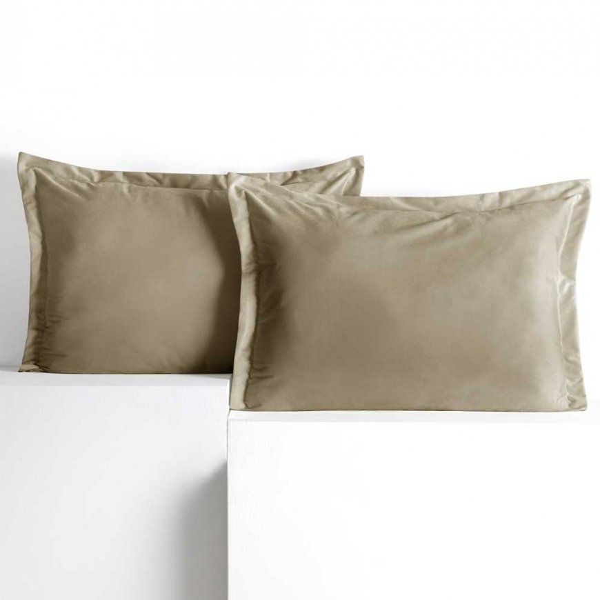 Decorative pillowcase VELVET sand color glamorous velvet 50x70 ameliahome – 4