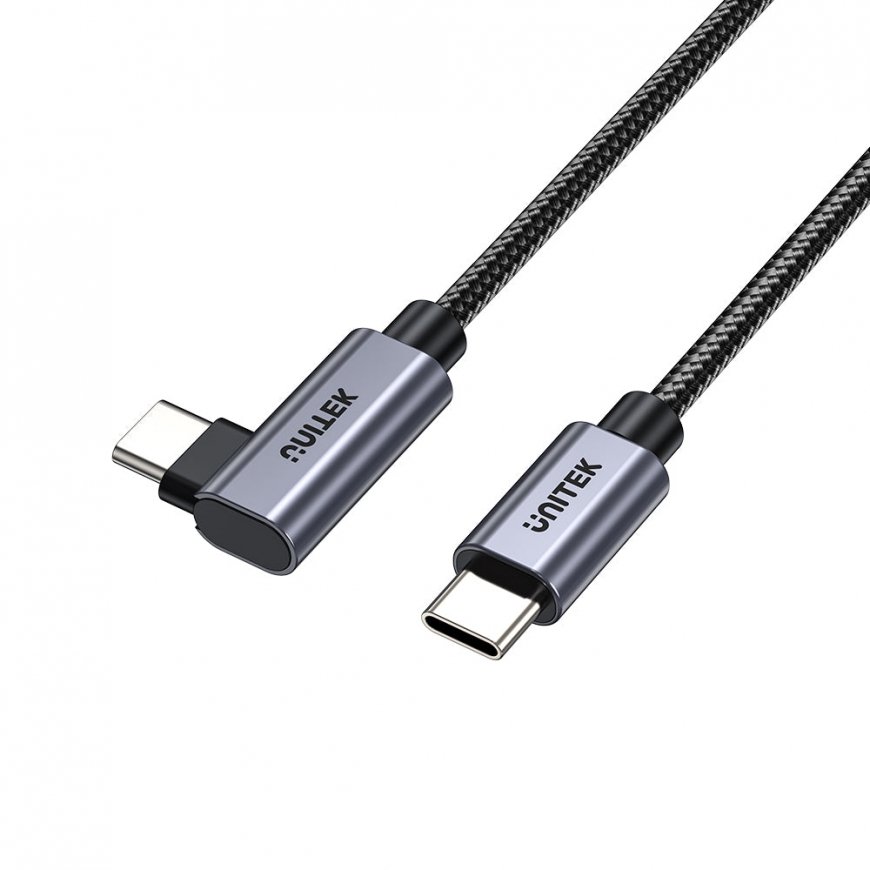 UNITEK C14123BK-5M USB kabelis USB 2.0 USB C Juoda, Pilka – 2