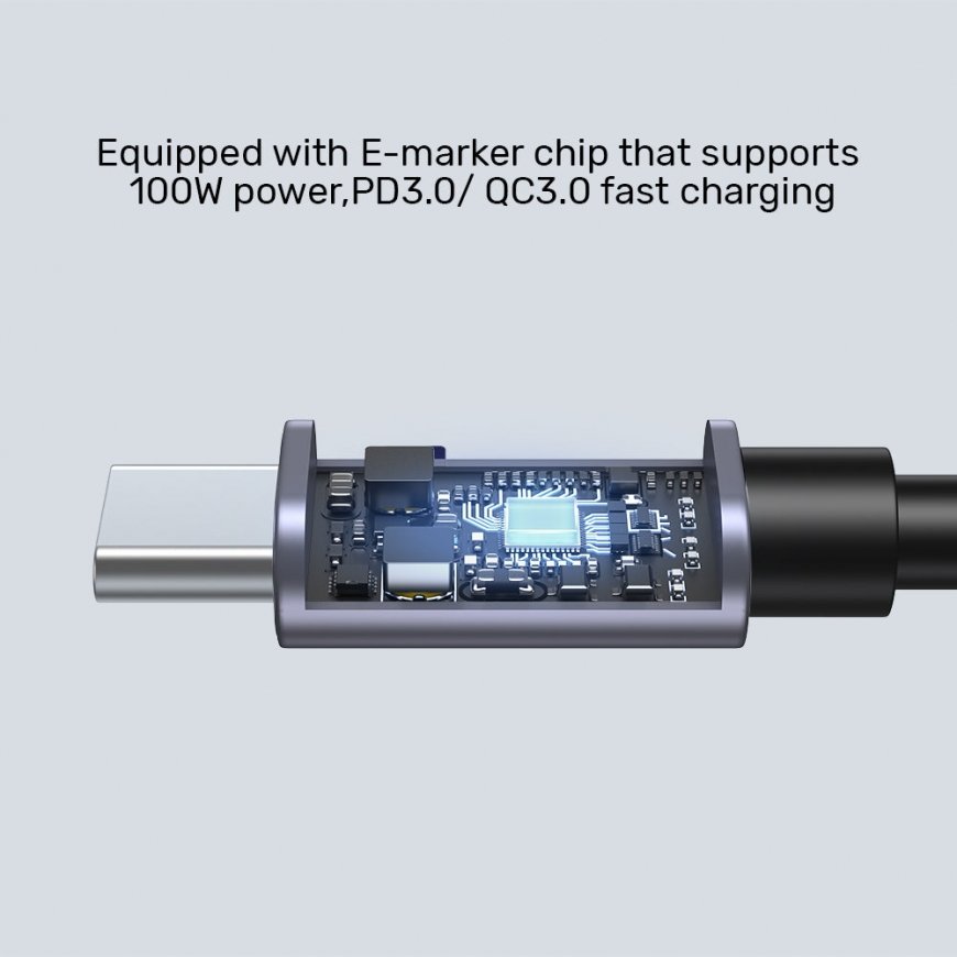 UNITEK C14123BK-5M USB-kaapeli USB 2.0 USB C musta, Harmaa – 4
