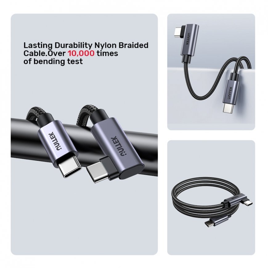 UNITEK C14123BK-5M USB-kaabel USB 2.0 USB C Must, Hall – 5