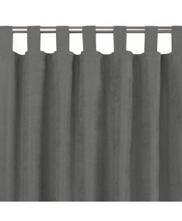 Curtain MILANA, gray color, classic style, 10 cm, chenille covers, 560x300, HOMEDE