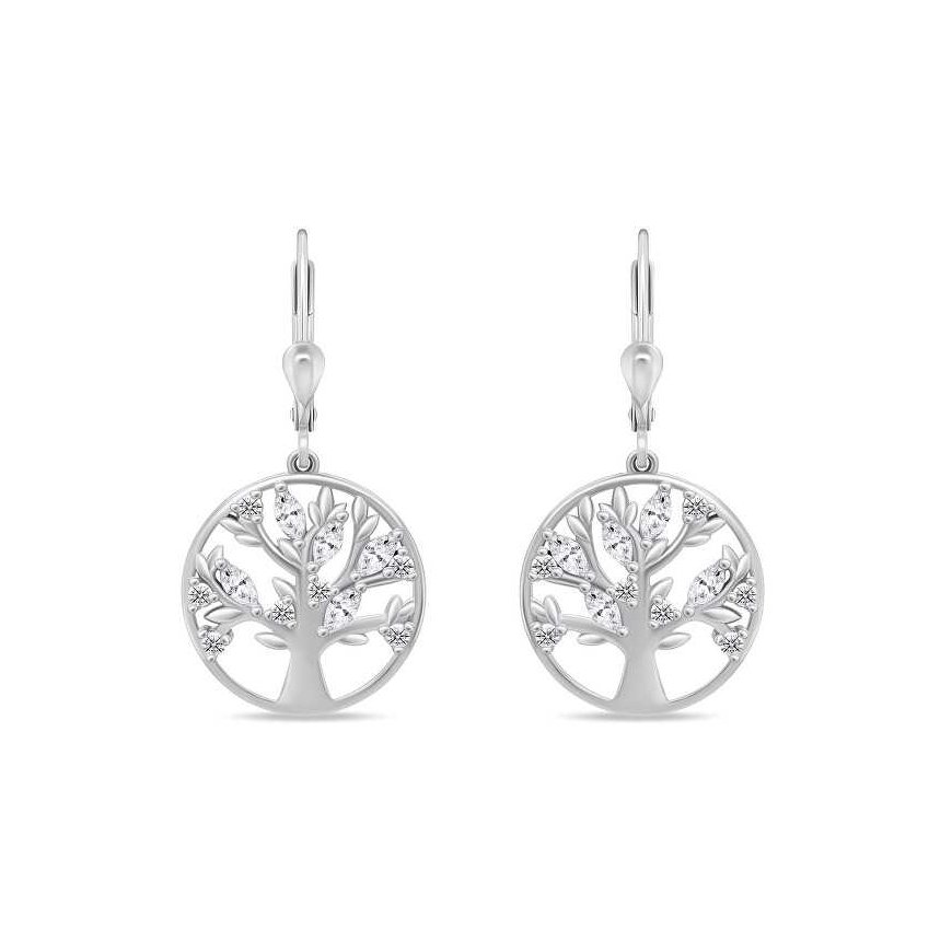 Brilio Silver Popular silver earrings Tree of Life EA311W – 4