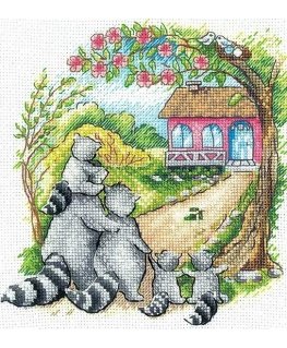 Beldizart Kryželiu siuvinėjimo rinkinys „Įkurtuvės. Meškėnai“ SANN-31