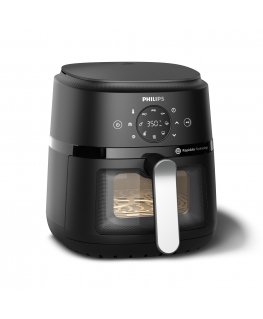 Philips 2000 series NA221/00 fryer Single 4.2 L Stand-alone 1500 W Hot air fryer Black, Silver