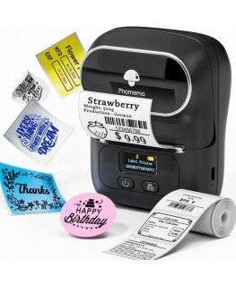 Phomemo printer Termiskā Bluetooth etiķetes pašlīmējošās uzlīmes M110 / Melns