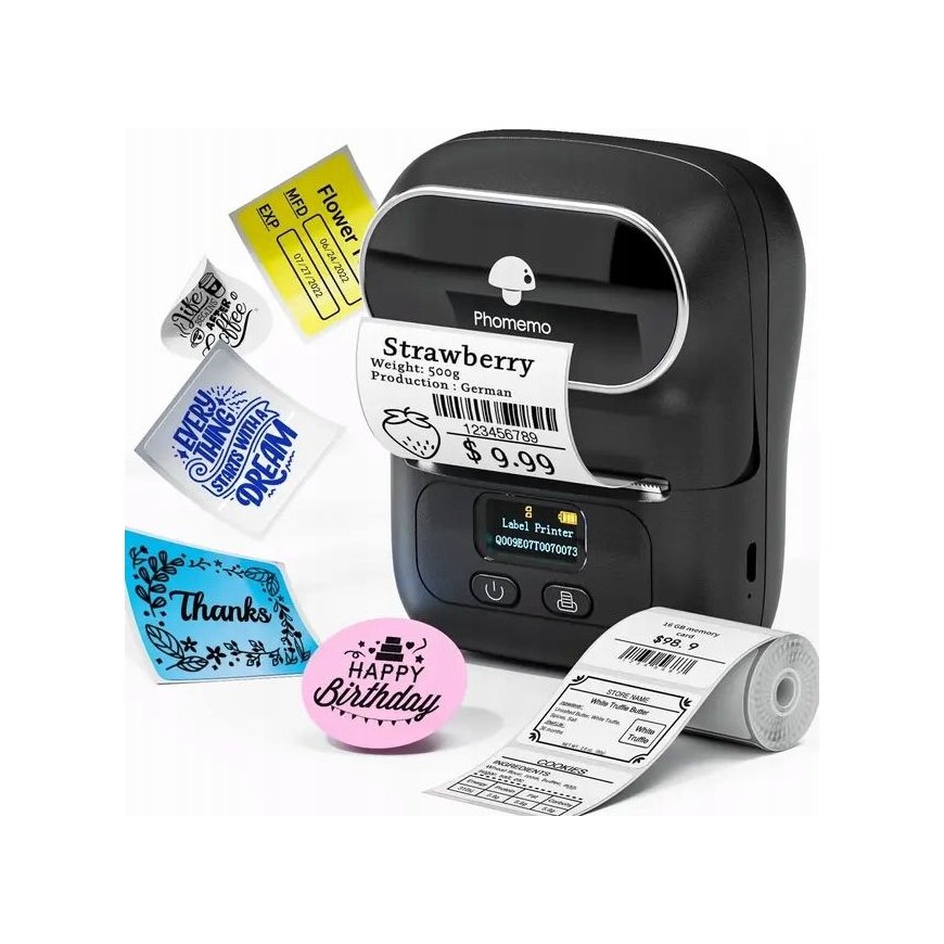 Phomemo printer Thermal Bluetooth Label Self-adhesive Stickers M110 / Black