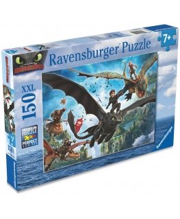 Dėlionė Ravensburger Kaip išmokyti savo drakoną 2 XXL dėlionė 150 vnt.