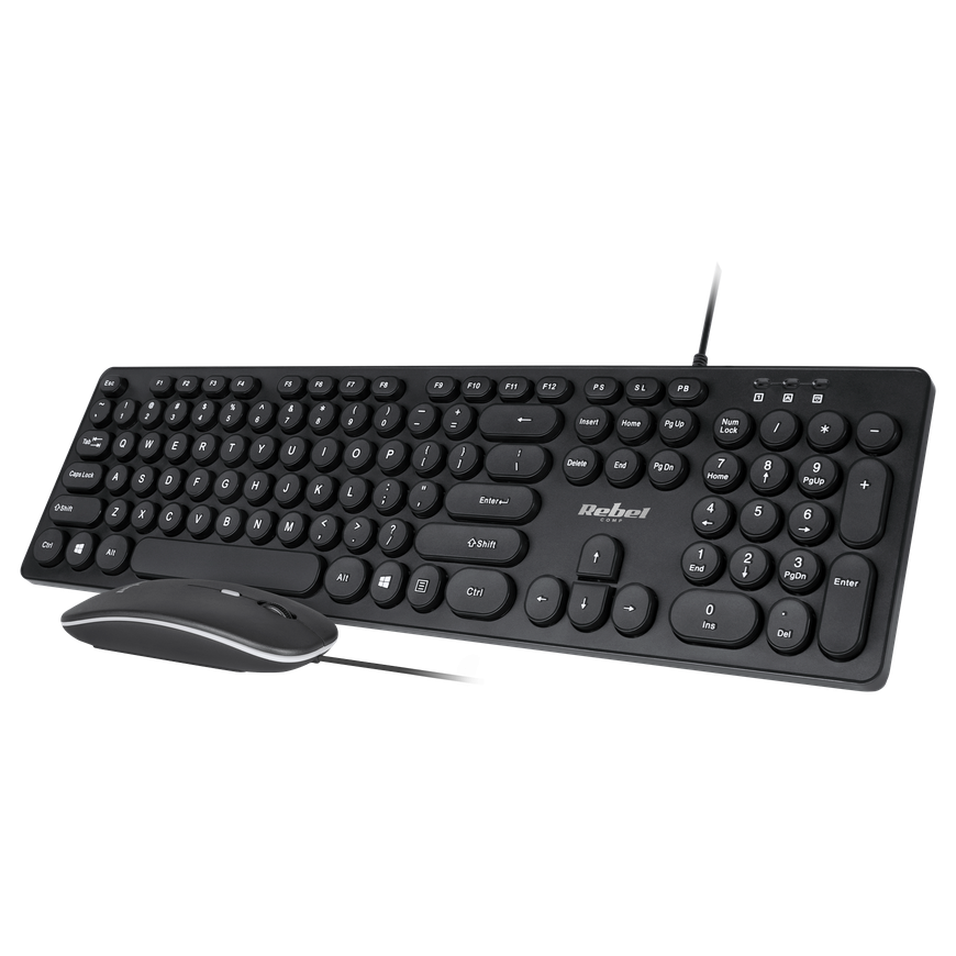 Rebel WDS200 Wired Keyboard and Mouse Set – 2