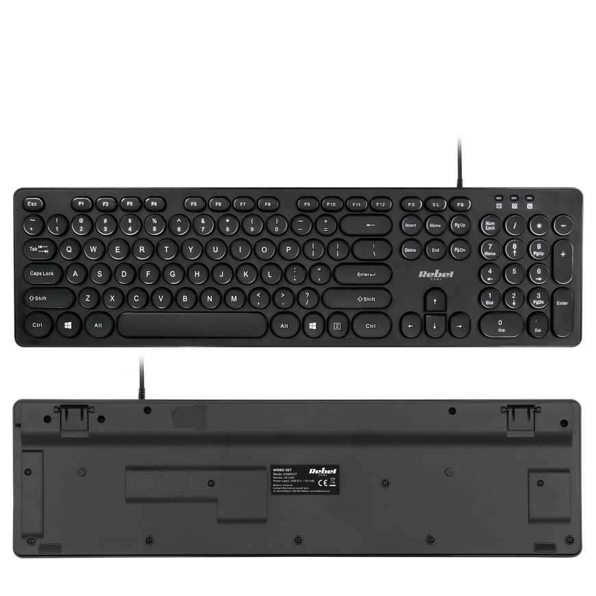 Klaviatuur Rebel WDS200 juhtmega klaviatuuri ja hiire komplekt – 3