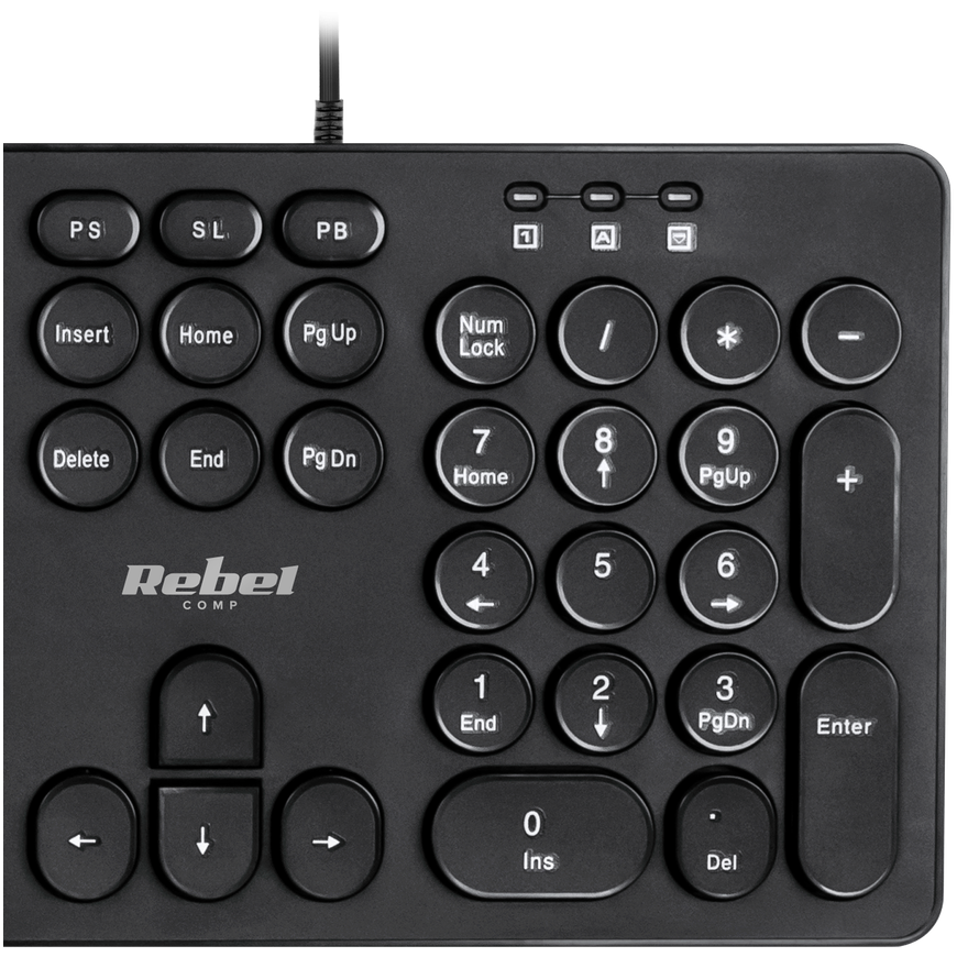 Rebel WDS200 Wired Keyboard and Mouse Set – 4