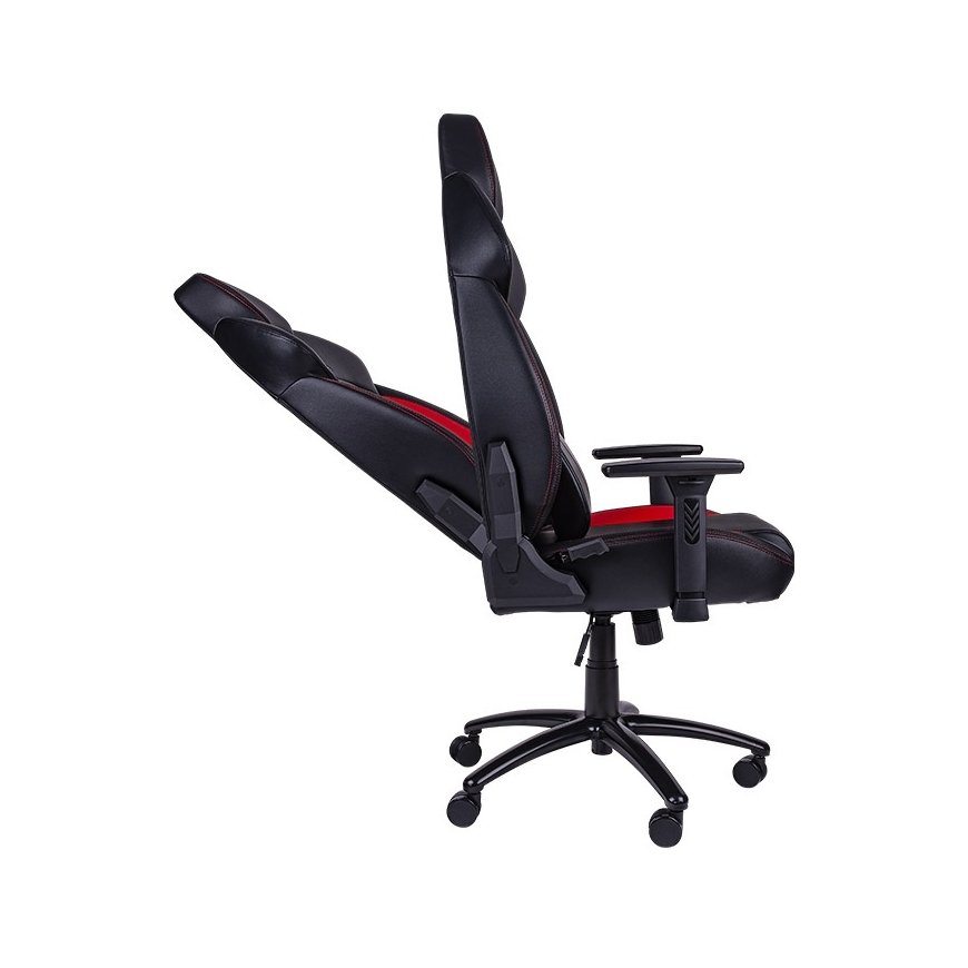 Thermaltake GGC-VCO-BRLWDS-01 videospēļu krēsls Datorspēļu krēsls Polsterēts sēdeklis Melns, Sarkans – 4