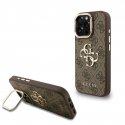 Guess PU 4G Metallilogo Standikamera Kehys Kotelo iPhone 15 Pro:lle