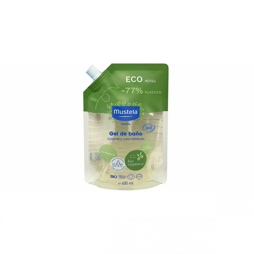 Mustela Bio Gel Šampūns Piepildīšanai, 400 ml
