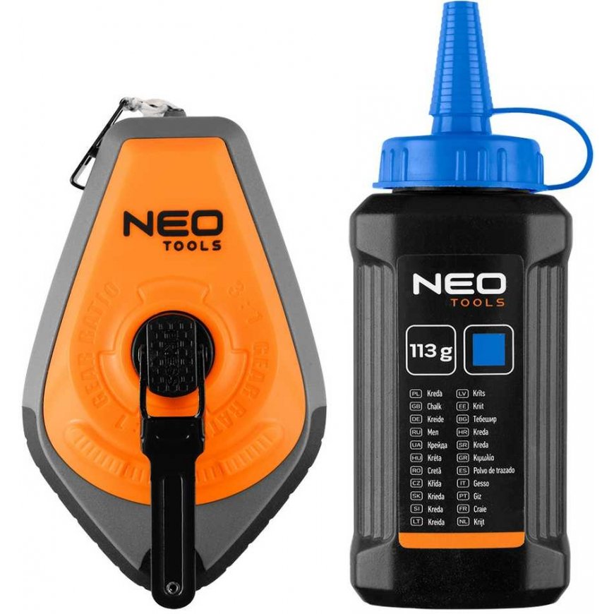 Neo Tools Kreidos līnija 3:1, plastmasas korpuss + zila krīta