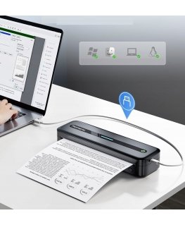 Phomemo Nešiojamas spausdintuvas Terminis A4 Be Rašalo Buetooth iOS/Android / Phomemo / M832 / Pilka