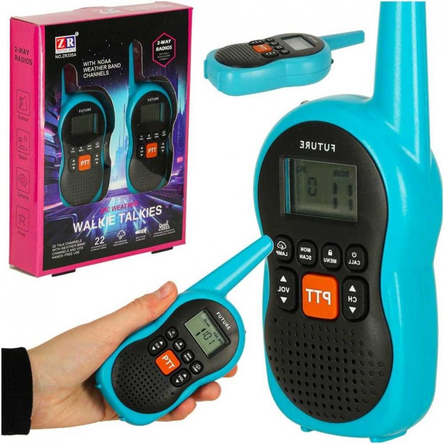 Ikoniset lasten "Walkie Talkie" -radiopuhelimet, 3 km kantama, 2 kpl.