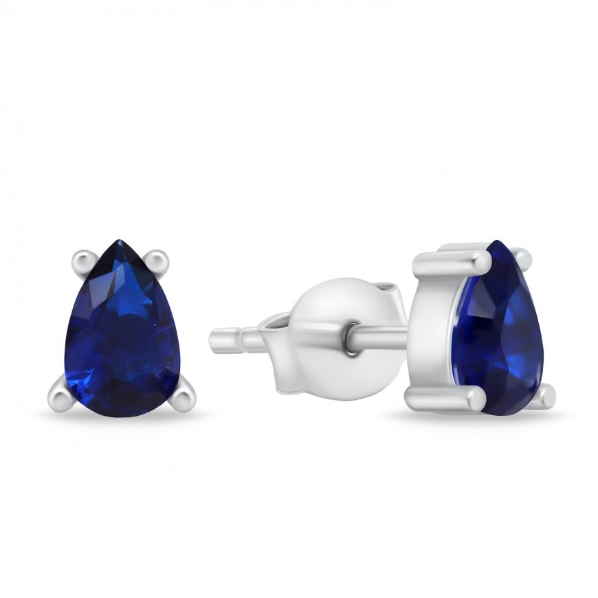 Brilio Silver Brilio Silver Decent silver earrings with blue zirconia EA860WB