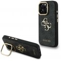 Guess PU 4G Metal Logo Stends Kameras Rāmja vāks, kas paredzēts Apple iPhone 15 Pro melnā krāsā Guess PU 4G Metal Logo Stends Kameras Rāmja vāks, kas paredzēts Apple iPhone 15 Pro melnā krāsā