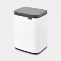 Brabantia Bo Waste Bin 4 L Rectangular Steel Black, White Brabantia Bo Waste Bin 4 L Rectangular Steel Black, White