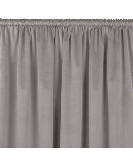 Verho VILA värillinen harmaa tyylinen klassinen 5 cm sametti karnisilla, taskuilla, 135x225 HOMEDE